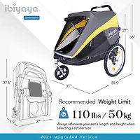 Hercules Large Pet Stroller for One Large or Multiple Medium Dogs