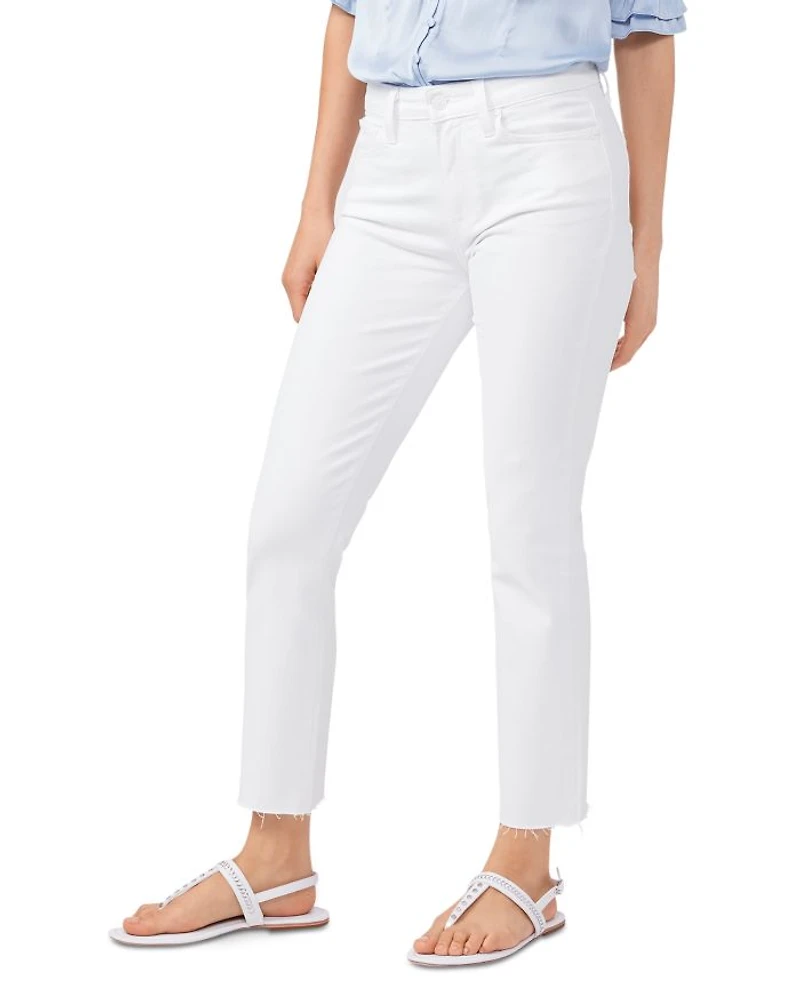 Cindy High Rise Cropped Straight Jeans Crisp White