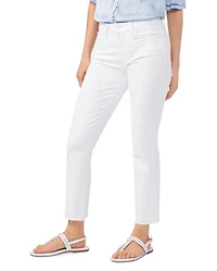 Cindy High Rise Cropped Straight Jeans Crisp White