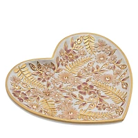 Jay Strongwater Aria Floral Heart Trinket Tray