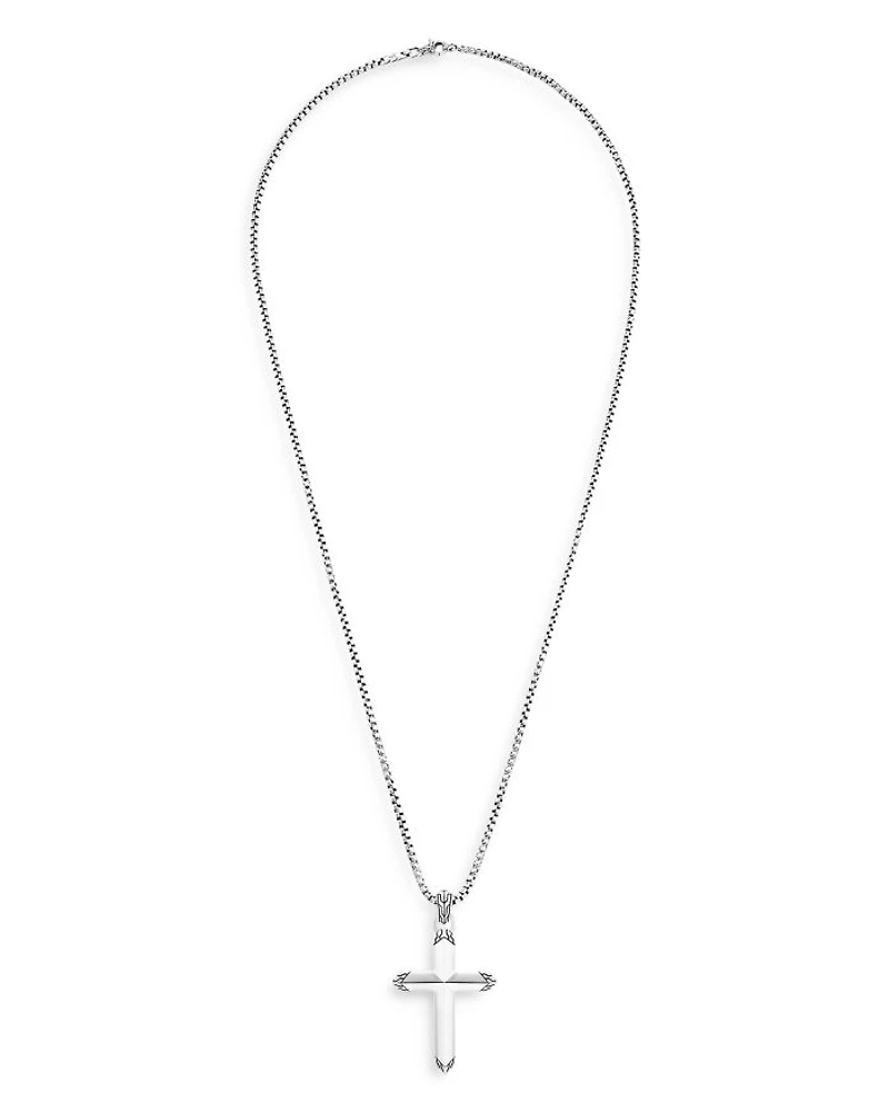 Sterling Silver Classic Chain Cross Pendant Necklace