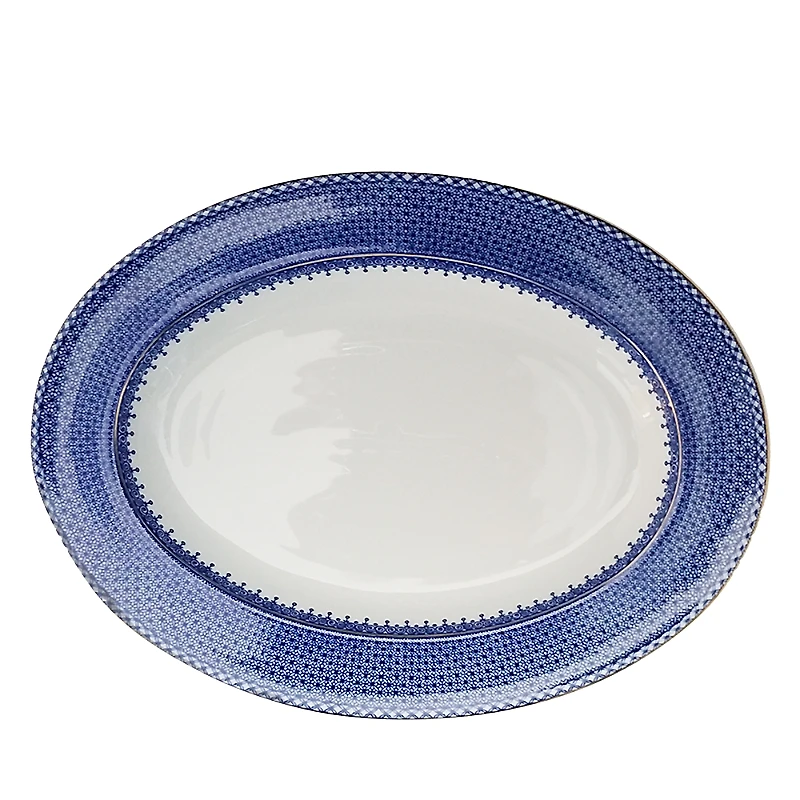 Mottahedeh Blue Lace Oval Platter