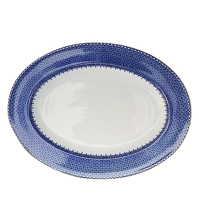 Mottahedeh Blue Lace Oval Platter