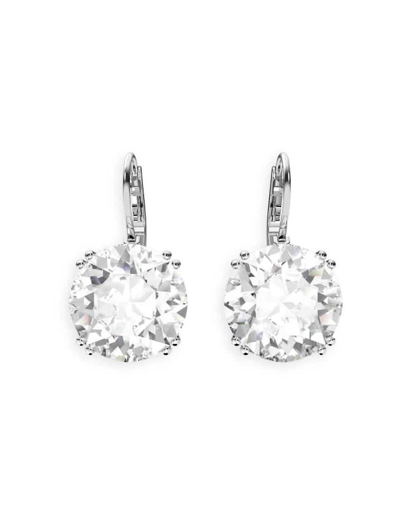 Millenia Crystal Drop Earrings in Rhodium Plated