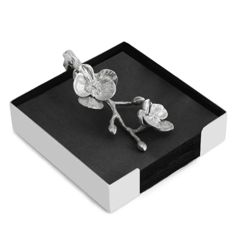 White Orchid Napkin Holder