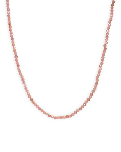 14K Yellow Gold Pink Rhodochrosite Collar Necklace, 14-16"