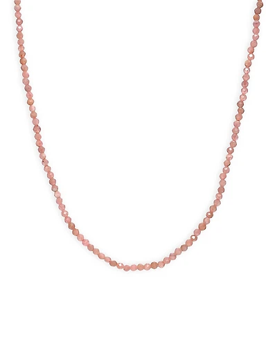 Zoe Lev 14K Yellow Gold Pink Rhodochrosite Collar Necklace, 14-16