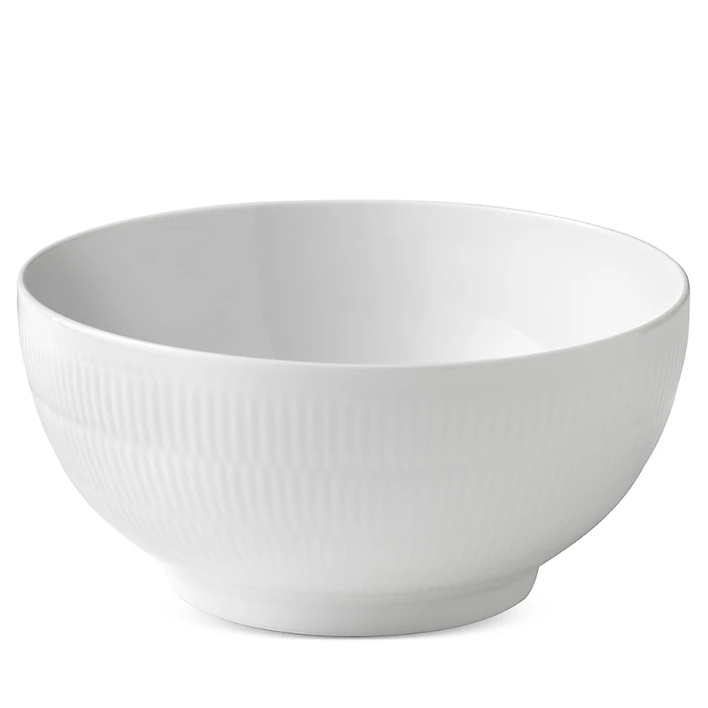 Royal Copenhagen White Fluted Plain Serving Bowl
