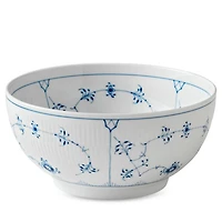 Blue Fluted Plain Round Bowl, Large