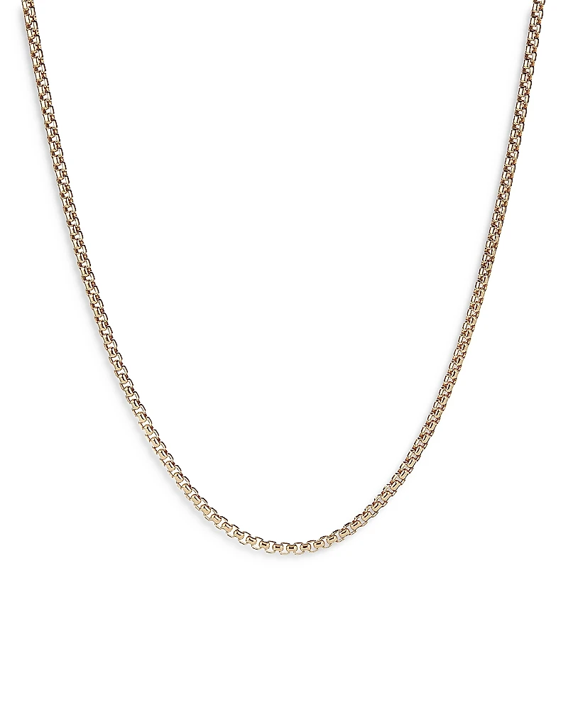 David Yurman 18K Yellow Gold Small Box Chain Necklace 41.5, 2.7mm