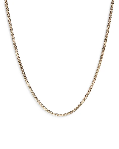 David Yurman 18K Yellow Gold Small Box Chain Necklace 41.5, 2.7mm