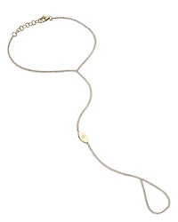 Zoe Lev 14K Yellow Gold Diamond Evil Eye Hand Chain Bracelet