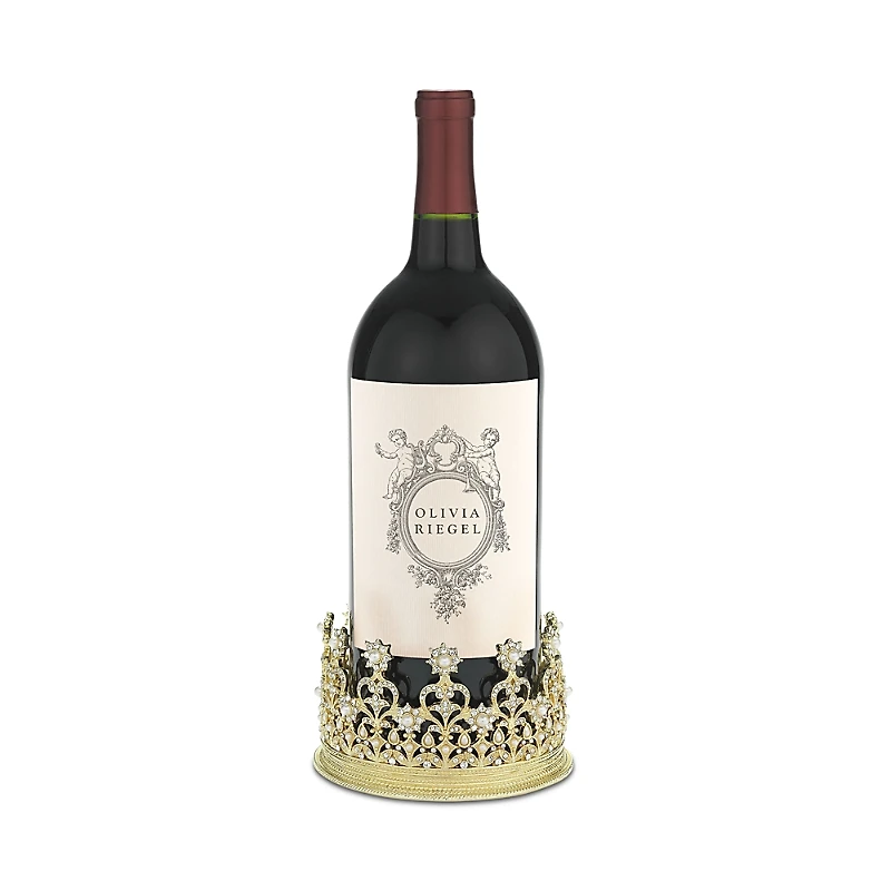 Olivia Riegal Silver Diana Crown Wine Coaster Candleholder