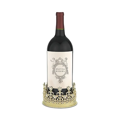 Olivia Riegal Silver Diana Crown Wine Coaster Candleholder