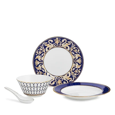 Wedgwood Renaissance Gold Four Piece Place Setting, Set of 2