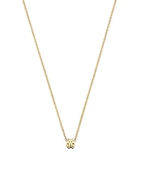 14K Yellow Gold Itty Bitty Symbols Ladybug Pendant Necklace, 14-16"
