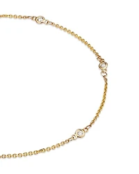 Diamond Station Bracelet in 14K Yellow Gold, 0.10 tcw