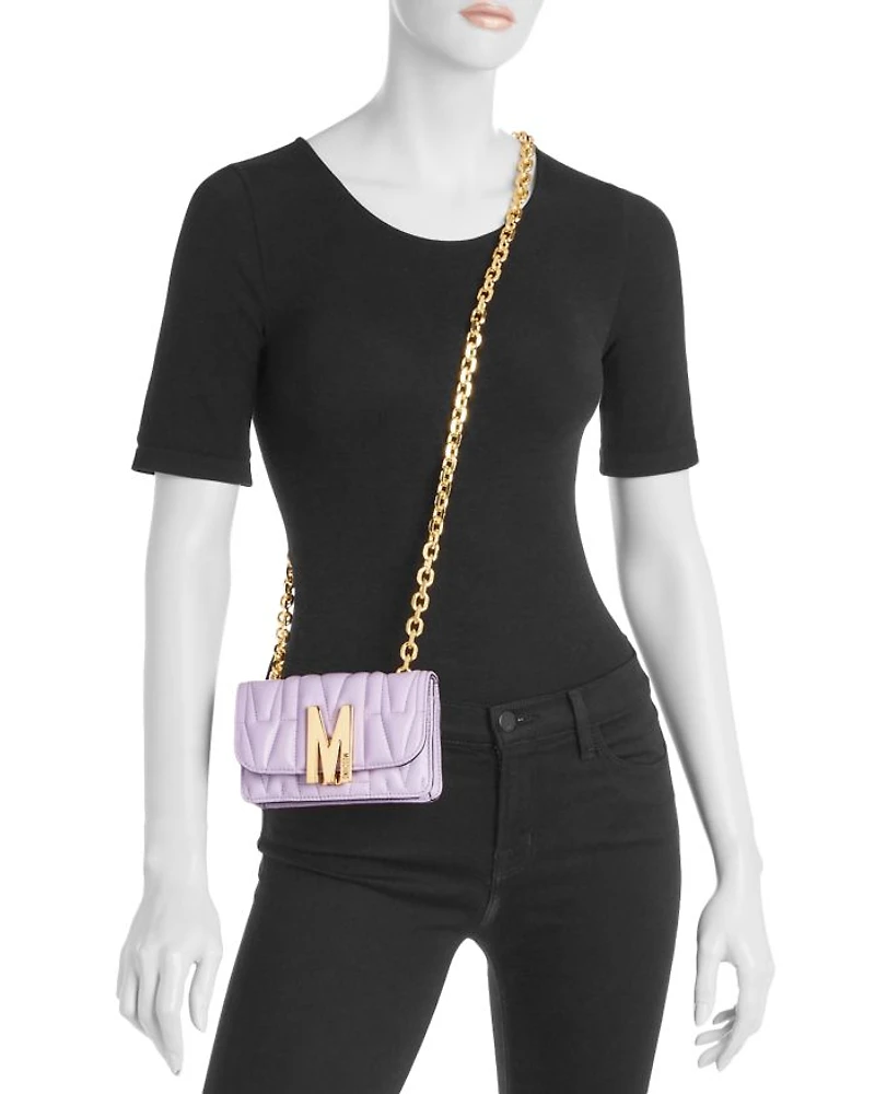 Moschino Micro Leather Shoulder Bag