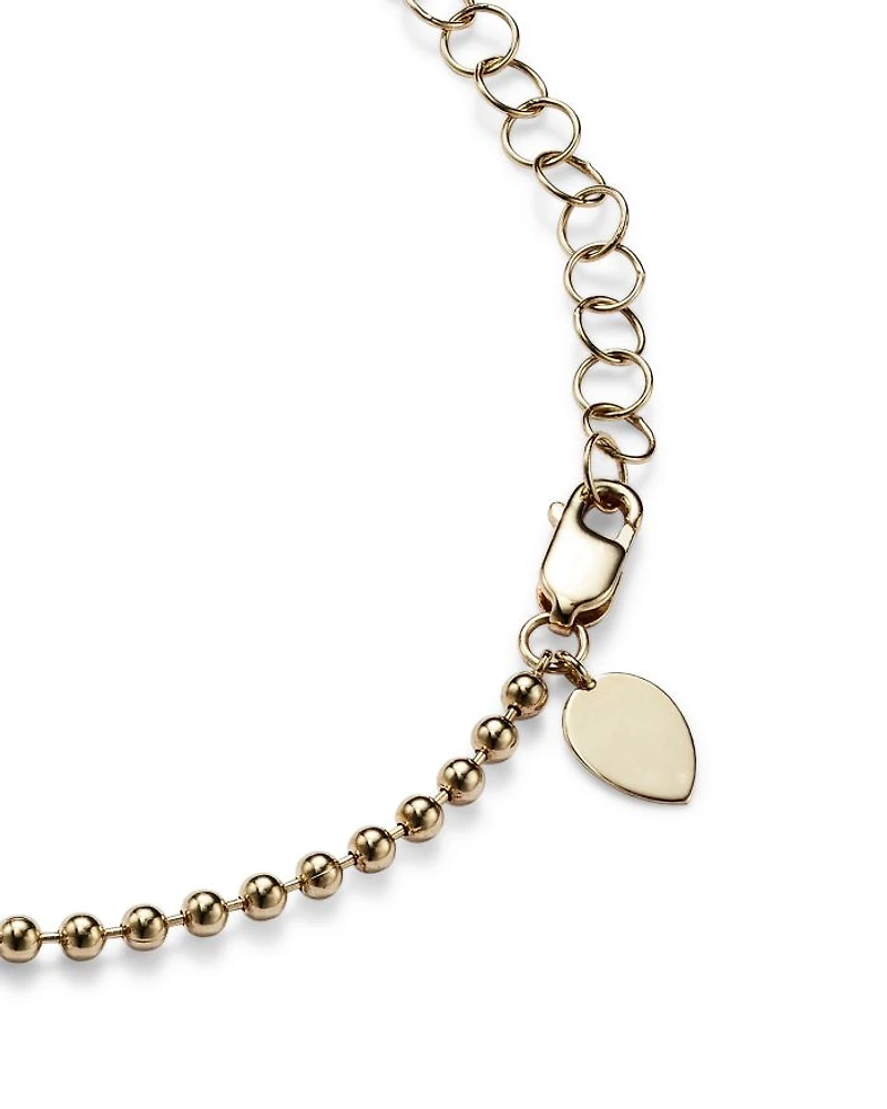 14K Yellow Gold Diamond & Sapphire Evil Eye Bracelet