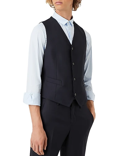Emporio Armani Brushed Wool Suit Vest