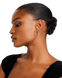 Inside-Out Diamond Hoop Earrings in 14K White Gold, 0.50 tcw