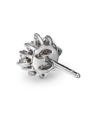 Diamond Mosaic Stud Earrings in 14K White Gold, 0.25 tcw