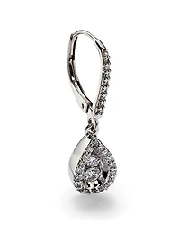 Diamond Drop Earrings in 14K White Gold