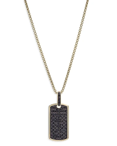 Bloomingdale's Fine Collection Men's Diamond Dog Tag Pendant Necklace