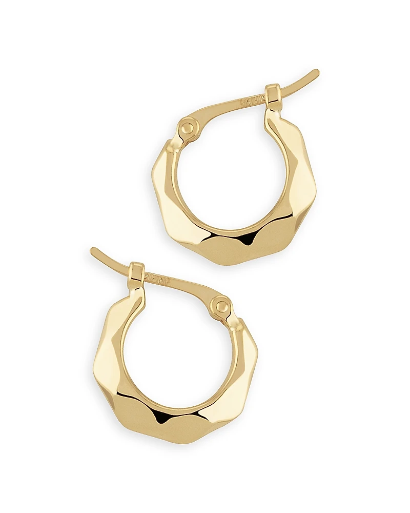 Bloomingdale's Fine Collection Multi Edge Polished Hoop Earrings