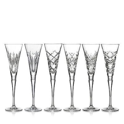 Waterford Winter Wonders Series Mixed Flutes, Set of 6