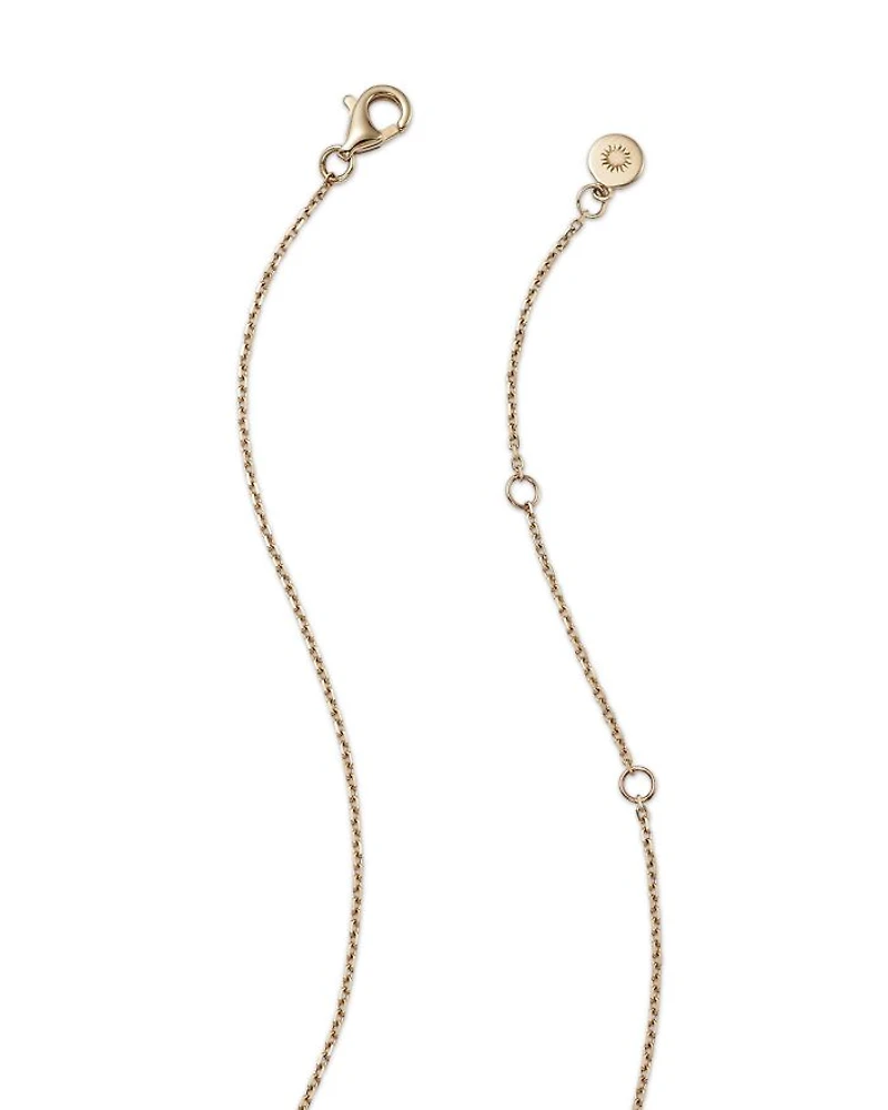 Opal & Diamond Sun Pendant Necklace in 14K Yellow Gold, 18"
