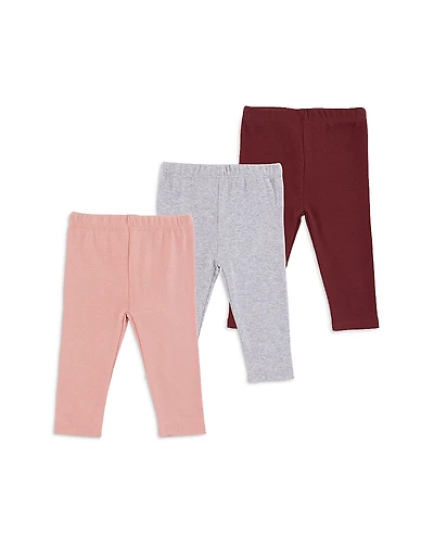 Bloomie's Baby Girls' Knit Cotton Leggings, 3 Pack