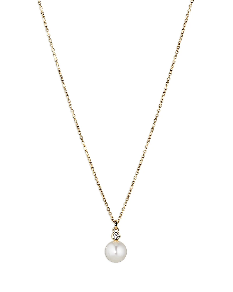 Nadri Cubic Zirconia & Nacre Pearl Pendant Necklace, 16-18