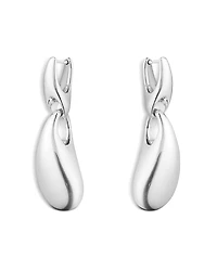 Georg Jensen Sterling Silver Reflect Polished Link Drop Earrings
