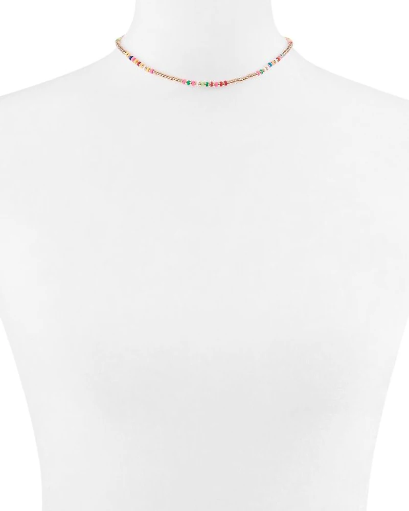 Multicolor Beaded Necklace, 12-14" - Exclusive