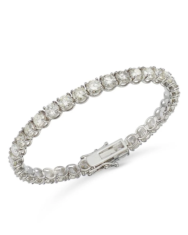 Certified Diamond Tennis Bracelet in 14K White Gold