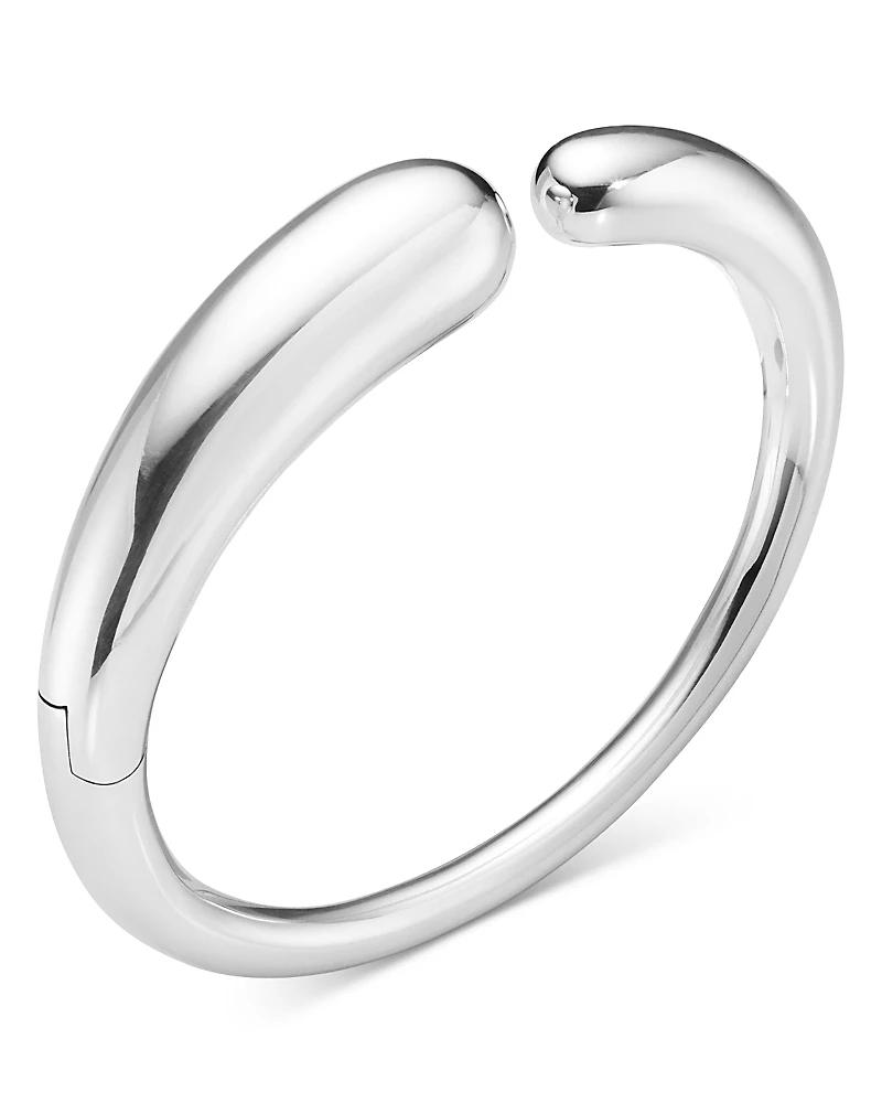 Georg Jensen Sterling Silver Mercy Sculptural Hinged Bangle Bracelet
