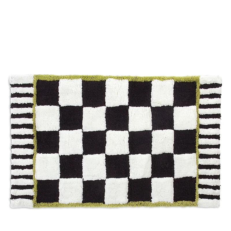 Mackenzie-Childs Courtly Check Bath Rug, 21 x 34