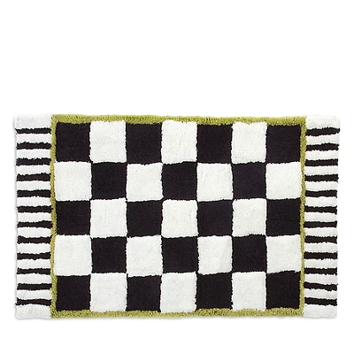 Mackenzie-Childs Courtly Check Bath Rug, 21 x 34