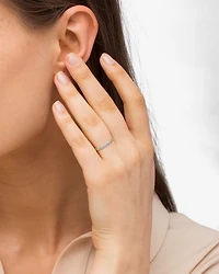 18K White & Yellow Gold Signature Caviar Diamond Stacking Rings