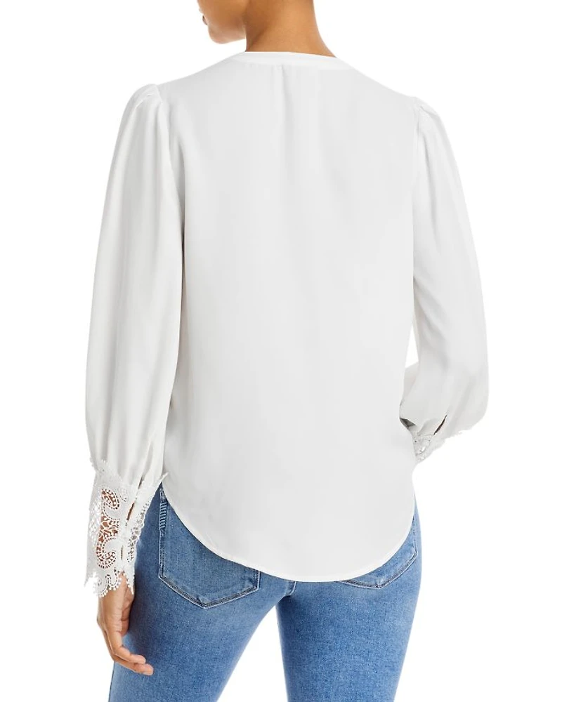 Ava Lace Cuff Blouse