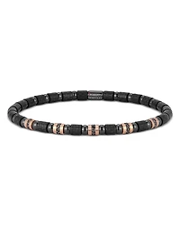 Roberto Demeglio Men's Black Diamond Stretch Bracelet