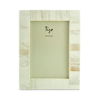 Bone Look Block Frame Natural White, 4" x 6"
