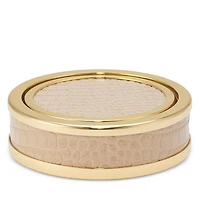 Classic Croc Embossed Leather Coasters, Set of 4