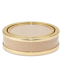 Aerin Classic Croc Embossed Leather Coasters, Set of 4