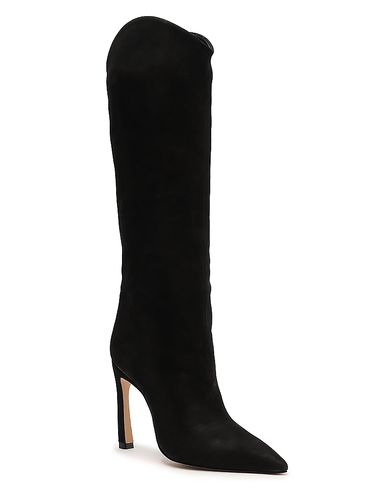 Schutz Women's Maryana Sculpt Pointed Toe High Heel Boots