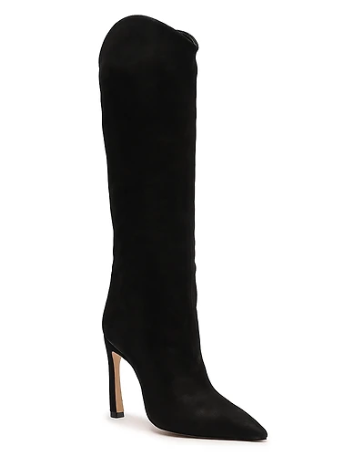 Schutz Women's Maryana Sculpt Pointed Toe High Heel Boots