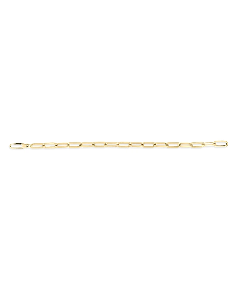Roberto Coin 18K Yellow Gold Designer Gold Polished Paperclip Link Chain Bracelet