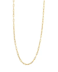 18K Yellow Gold Textured Link Chain Necklace