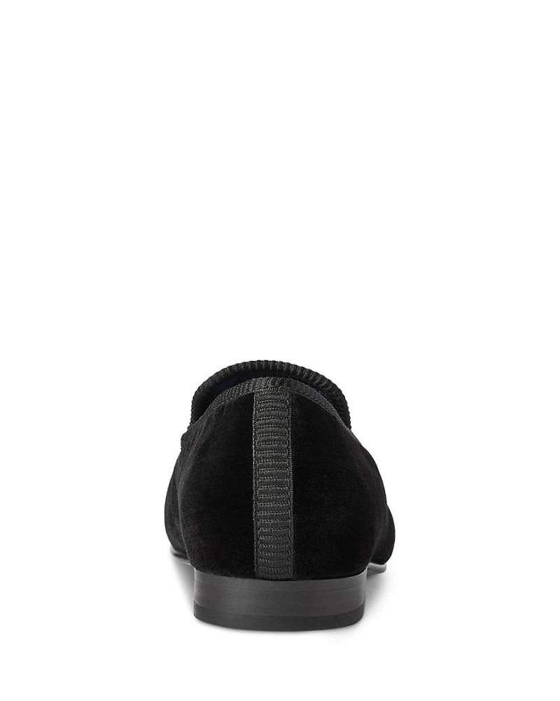 Men's Paxton Crest Velvet Slipper